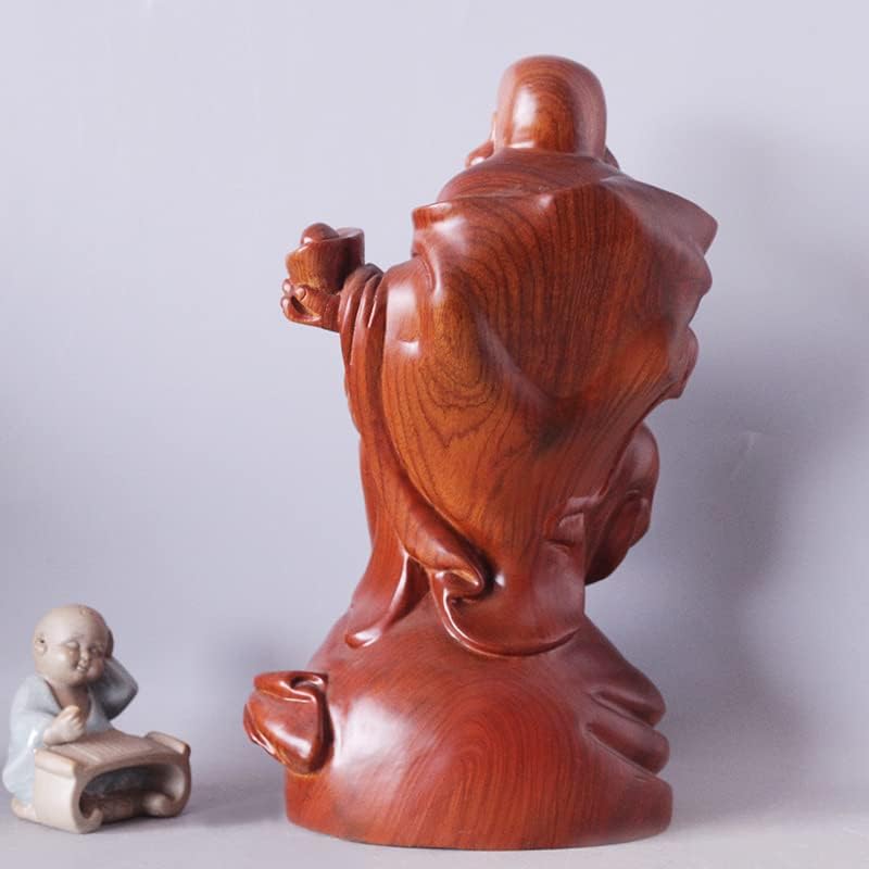 Mascot Wooden Crafts Wood Carving Art Wood Decoration Artwork 刺猬紫檀佛像工艺礼 30 * 16.5 * 12cm 笑口佛大肚弥勒(大肚弥勒30*16.5 * 12cm)