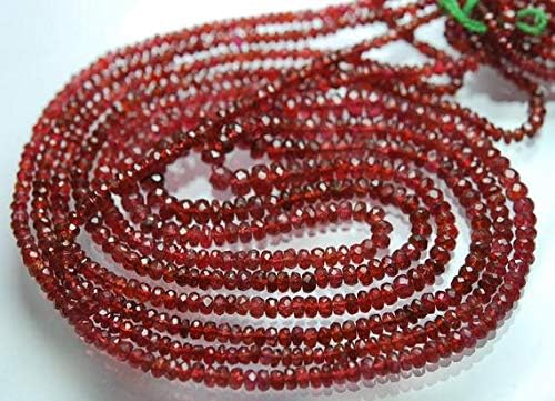 15 Inch Strand, Natural Pink Spinel Faceted Rondelles Beads 2.75-4mm aprx Code-HIGH-64704