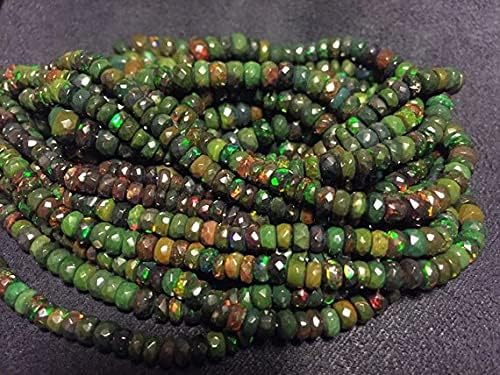 Ethiopian Opal, Welo Opal Rondelle Beads, Faceted Opal Beads, 16 Inch Strand, 3mm to 7mm