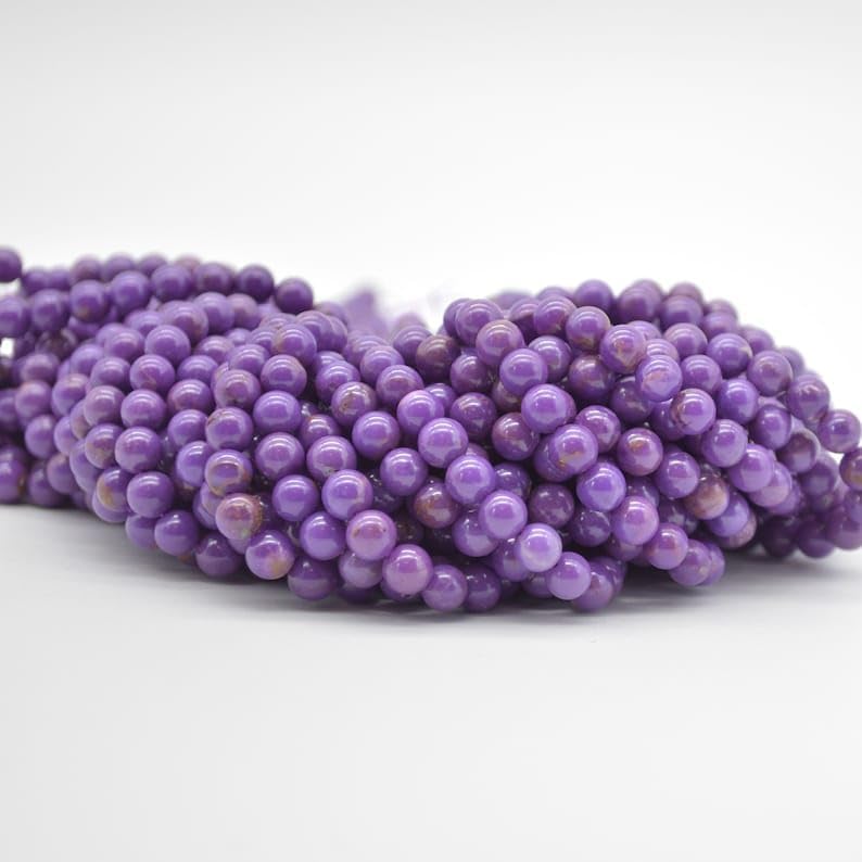 13 inch Strand of Natural gem phosphosiderite, 8mm Round Smooth Beads for DIY Jewelry Making. | Beads_06181