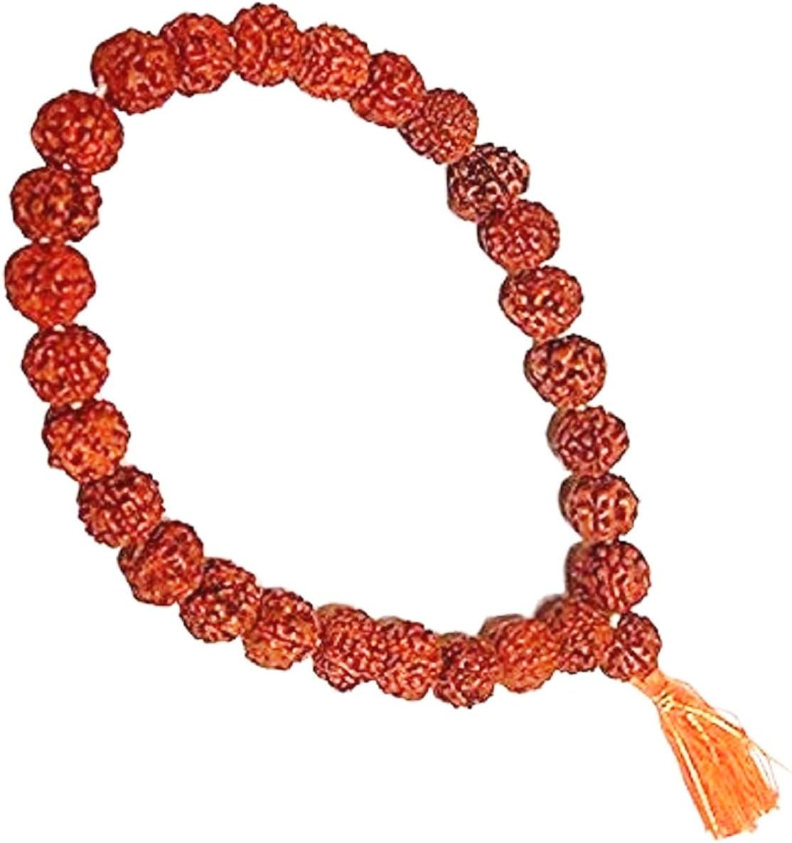 numeroastro Natural & Original 5 Mukhi Rudraksha Mala for Jaap (27 Beads) (2 Pcs)