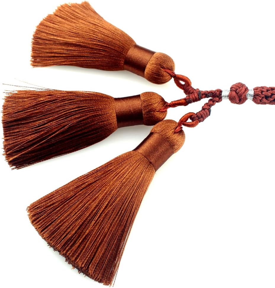 Muslims Islamic Dhikr 99 Tasbeeh Tasbih Prayer Beads, Yellow Jade Stone Beads with Tassel