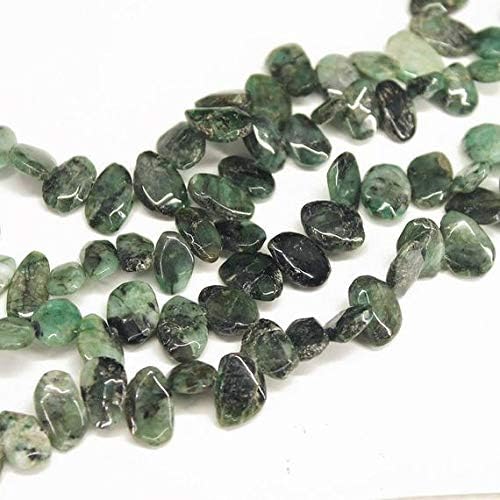 1 strand emerald tumbled freeform smooth 8'' long strand gemstone beads, jewelry supplies for jewelry making, bulk beads, for meditation jewellery gemstone size 11mm to 13mm
