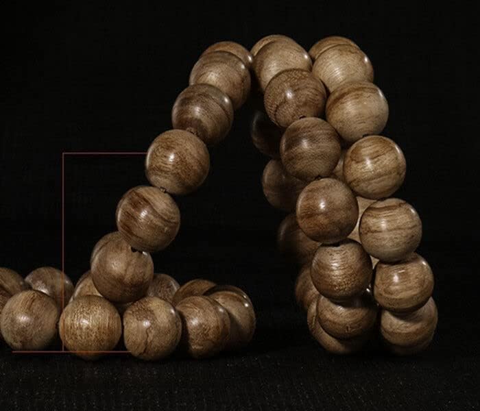 HaiNan 15.7mm Mala Meditation Wild Agarwood Aloewood Prayer Beads #4783