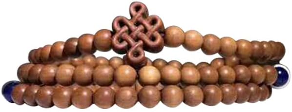 Mascot Wooden Crafts Wood Carving Art Wood Decoration Artwork 老山檀香手串中国结108颗 文玩手串念珠男女檀木佛珠手链(DIY不沉水8MM老山)