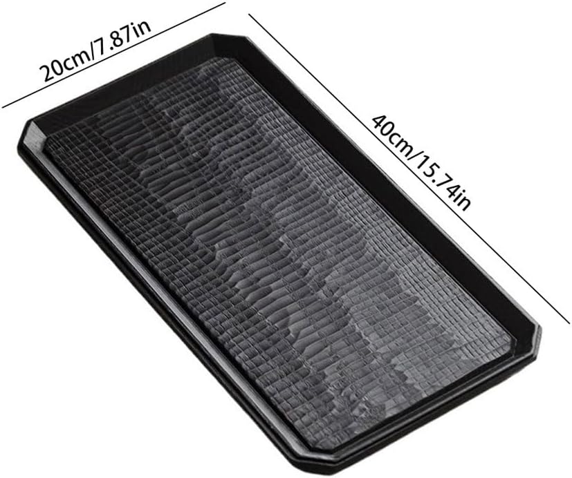 Tray Household Black Solid Wood Dry Tea Table Living Room Square Tea Tray Small Tea Tray Serving Trays(B)