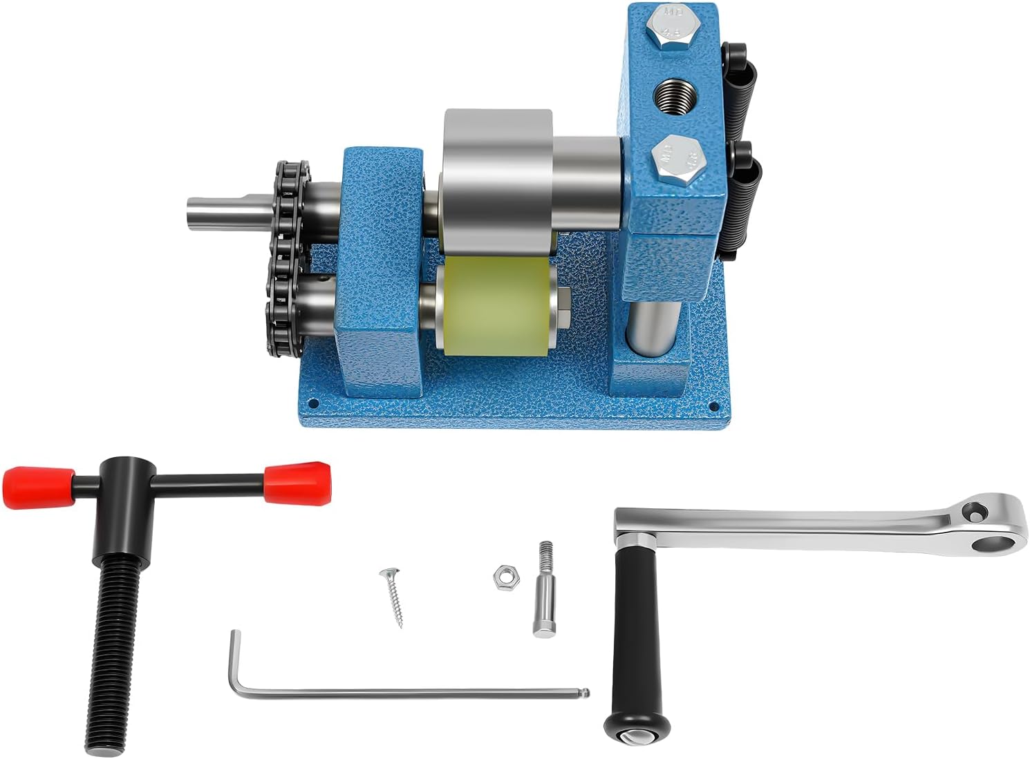 CHINEGER Hand Crank Ring Bracelet Bending Tool Jewelry Manual Bracelet Bender Metal Earring Ring Press Bending Machine with Rotatable T-Bar for Jewelry Store, Craft Room, Home Use