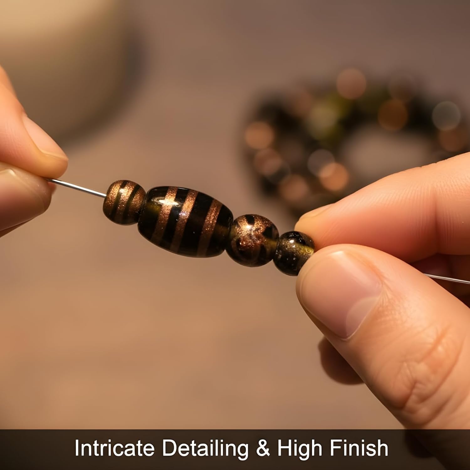 Handcrafted Black Combination Lampwork Glass Beads | Multi-Shape Fancy Assorted | Available in 20 Strands | Artistic Handmade Beads for Jewelry Making, & DIY Crafts.