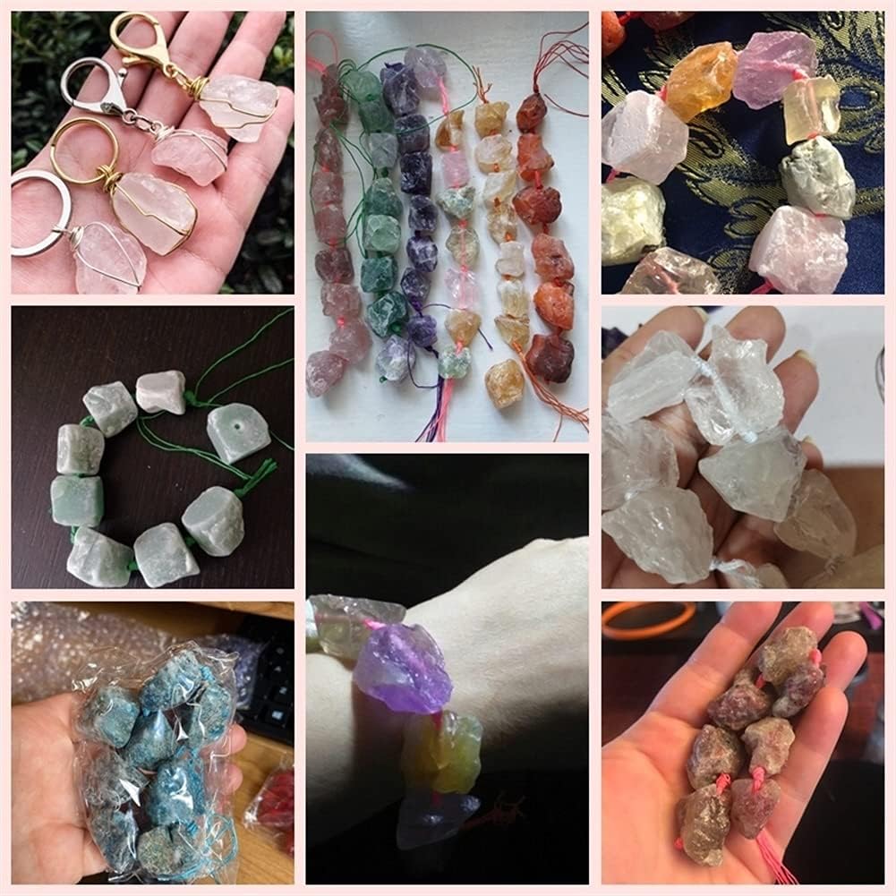 Crystal Beautiful Crystal 20-30MM Natural Rough Crystal Freeform Cut Nugget Multicolor Chips Loose Beads Raw Stone for Jewelry Making Necklace Art Supply Home Collections (Color : Tea Quartz, Size : 2