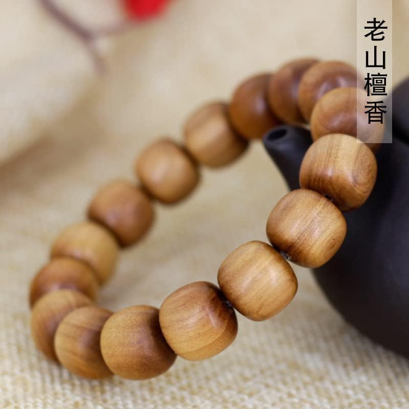 Mascot Wooden Crafts Wood Carving Art Wood Decoration Artwork 印度老山檀香老形珠1.4 * 1.3 * 16颗手串男女老料沉浮水木质文玩(老山檀香老形珠沉水款)