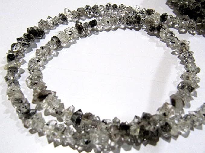 Hanumat Gems Lot of 10 Strands AAA Quality Natural Herkimer Diamond Quartz Beads 5 to 8mm Faceted Strand 8 inches