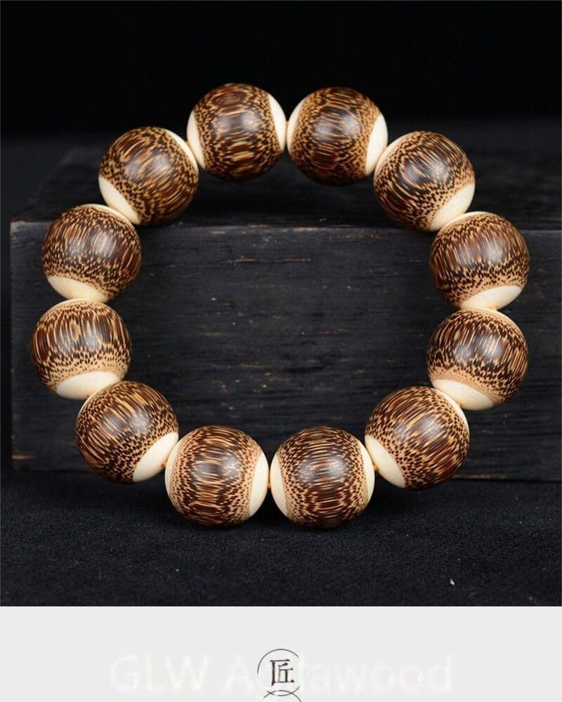 Agarwood 20mm*12 High Density Genuine Wild Bamboo Hand Embed Collecting Buddhist Beads