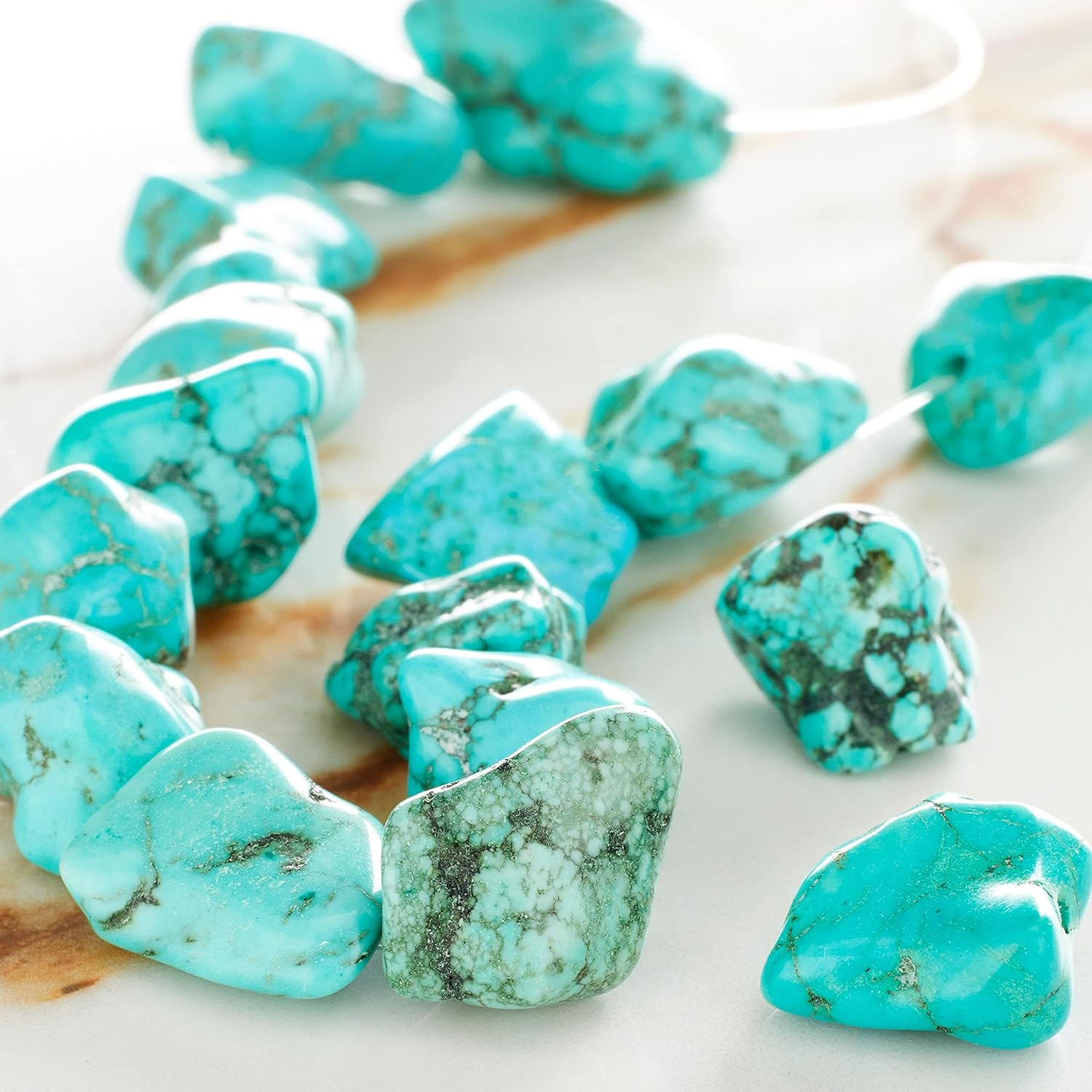 Bead Landing Turquoise Dyed Howlite Nugget Beads, 12 Pack