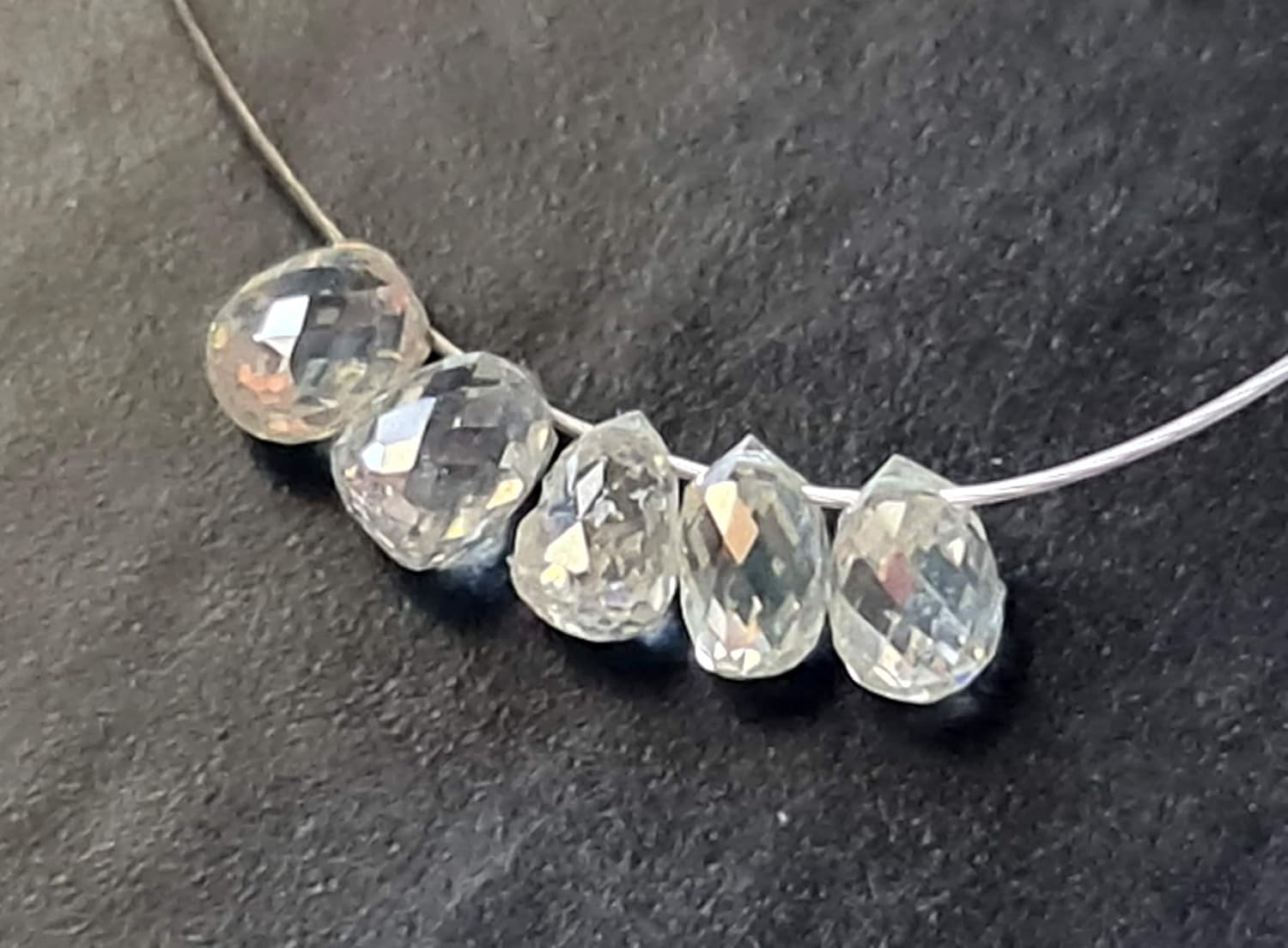 Gray Brown Yellow Multi Color Diamond Tear Drop Beads, 2x2.5 mm - 3.5x4.2 mm Natural Sparkling Diamond Briolette for Jewelry (10 Pcs to 40 Pcs) - APKJ6