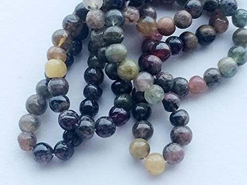 1 Strand Natural Multi Tourmaline Beads - Multi Tourmaline Plain Round Beads, Tourmaline Necklace, 5mm, 13 Inch