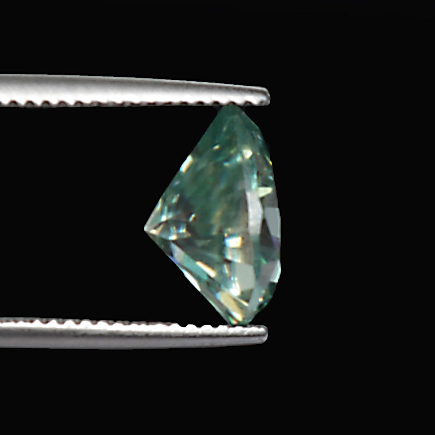 GEMHUB Blue Moissanite 3.50 Carat Brilliant Pear Cut Moissanite for Ring Pendant Making