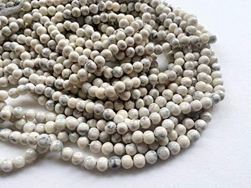 1 Strand Natural Howlite Beads, 6mm Approx, 13 Inch Code-HIGH-16520