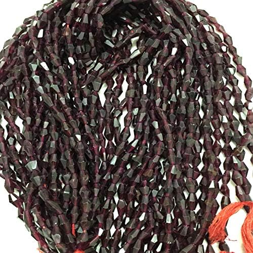Garnet Faceted Beads,Garnet Faceted Dholak Shape Bead,Garnet Beads,Garnet Machine Cut Beads,Rhodolite Garnet Faceted Beads, Indian Garnet Beads, Micro Faceted Beads