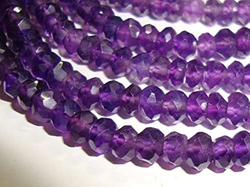 Gorgeous Royal Purple Amethyst Organic Rondelle, 2x13 Full Strand, 3-3.5mm