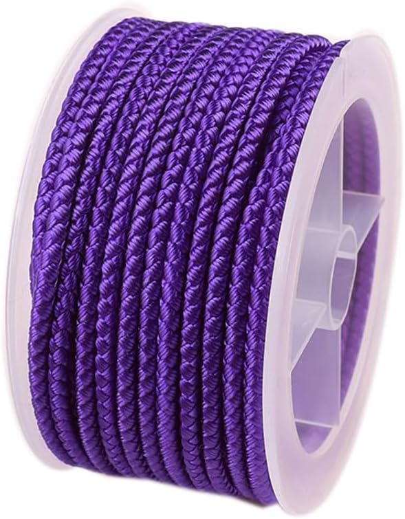 Beading Cords, 6.56Feet Nylon Thread Twine Beading Cord 3mm Braided Nylon Crafting String Rope Roll Macrame Cord for Bracelets Jewelry Making DIY Crafts(26)