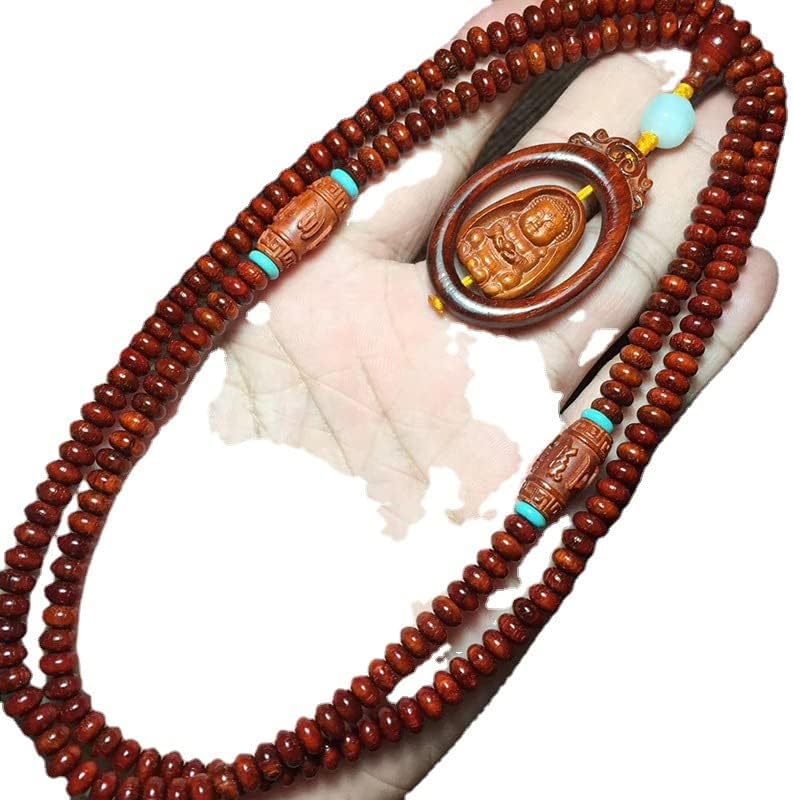 Mascot Wooden Crafts Wood Carving Art Wood Decoration Artwork 小沙弥算盘珠印度小叶紫檀算盘珠4*6配0.8三通佛珠和手链手串(小沙弥算盘珠)