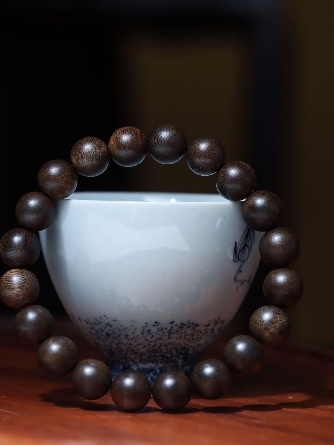 Agarwood 10mm Brunei Black Chess agarwood Skewer Vegetarian Buddha Bead rosary beads