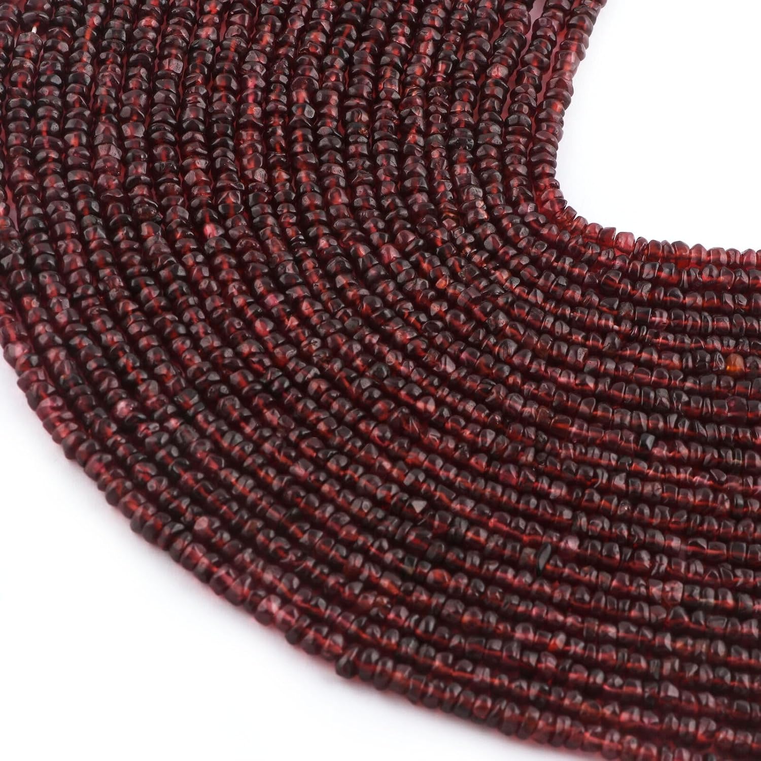 Natural Rhodolite Garnet Smooth 4.5-5mm Heishi Beads 50 Strand 13