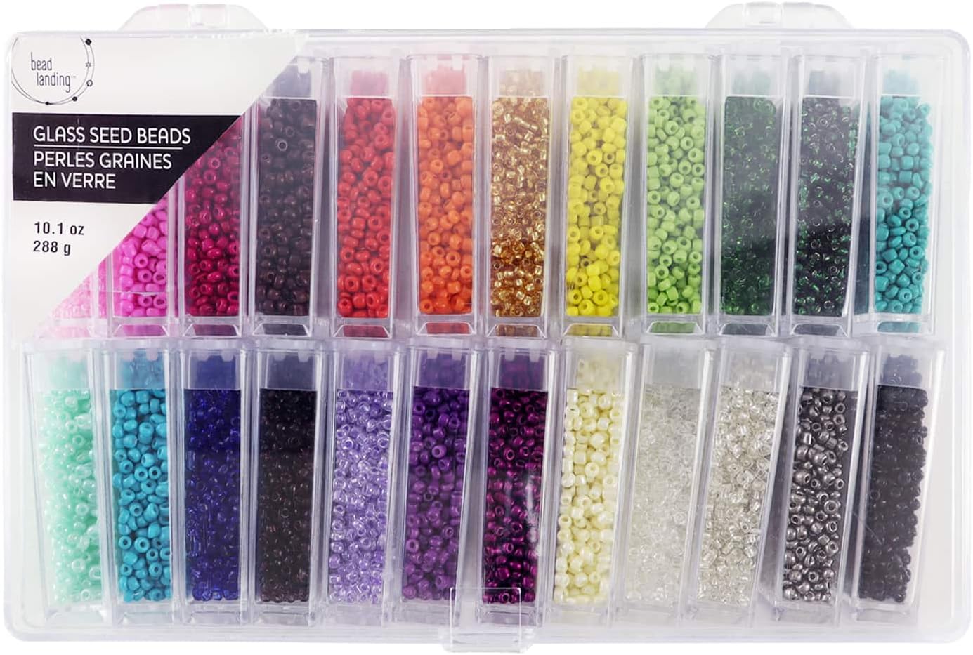 Bead Landing Multicolored Glass Seed Beads, 6 Pack