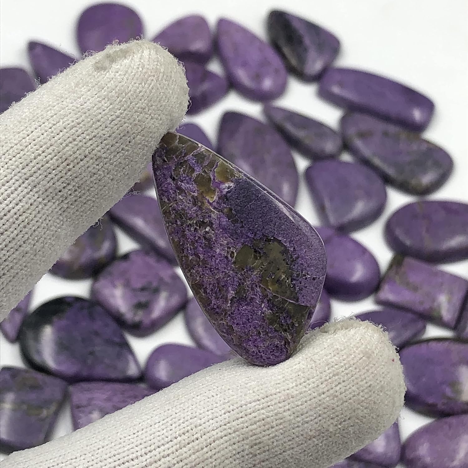 Natural PURPURITE Gemstone Loose Cabochon Lot For Jewelry Making, Loose Gemstone For Ring, Earring & Pendant Necklace, Jewelry Making Cabochons, Healing Gemstones