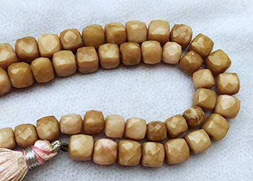 GEMZ 4 inch Strand of Natural Peruvian Pink Opal Box Shape Faceted Cut Pink Color briollete Beads for DIY Jewelry Making- Earring Necklace Bracelet.