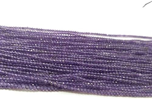 Beads Gemstone Lot of 5 Strands AAA 100% Natural Micro Amethyst Faceted Rondelle Beads Strands 2-2.5mm 13 Inches Strand Code-HIGH-38409