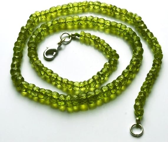 BEADS GEMSTONE 1 Strand Natural 15.5 Inch Stand SUPER Quality Natural Faceted Perit Rondelle Beads Necklace 4 to 6 MM Code-HIGH-22203