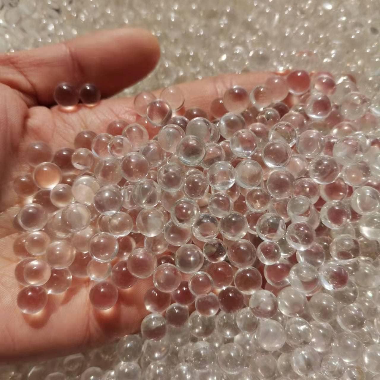 Natural Clear Quartz Cystal Small Size Sphere Transparent Quartz Round Loose Beads for Jewelry Making DIY (Color : 300g)