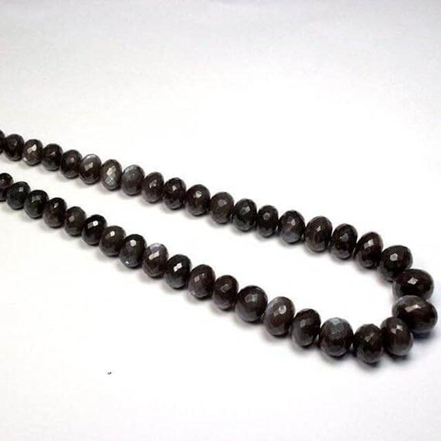 Chocolate Moonstone Faceted Roundel Beads 16