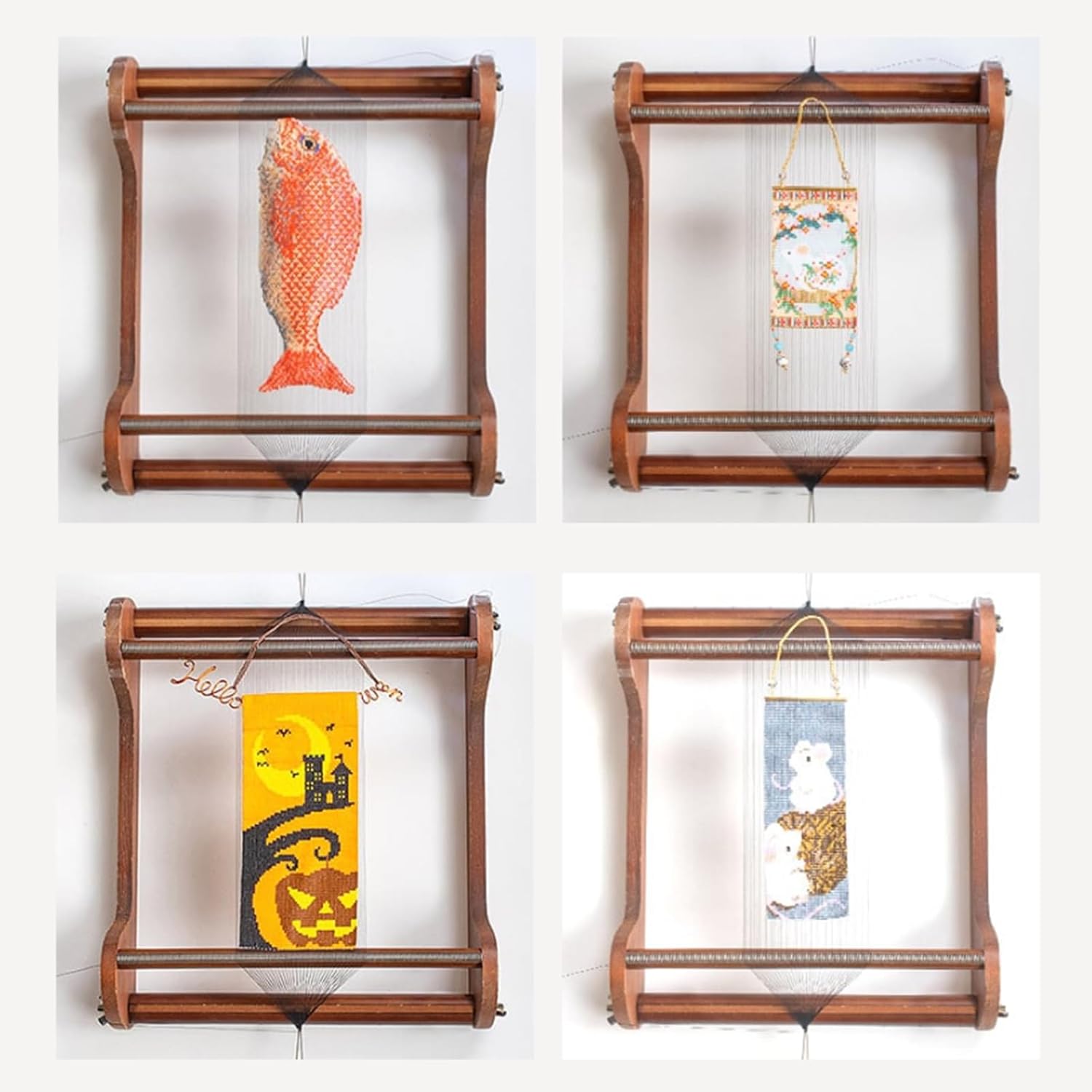 XDTKJDZ Wooden Bead Loom Set, Jewelry Making Bead Loom Tools, Dual Size Options, Multi-Bead Compatibility, Easy to Use, for DIY Necklace,Bracelet,Belts,and More