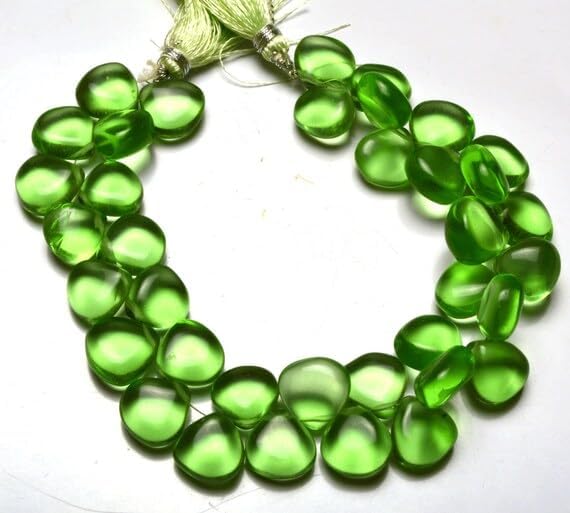 8 inch Strand of Natural Amethyst 10-12mm Heart Smooth briolette Beads for DIY Jewelry Making. |BRIO_00167