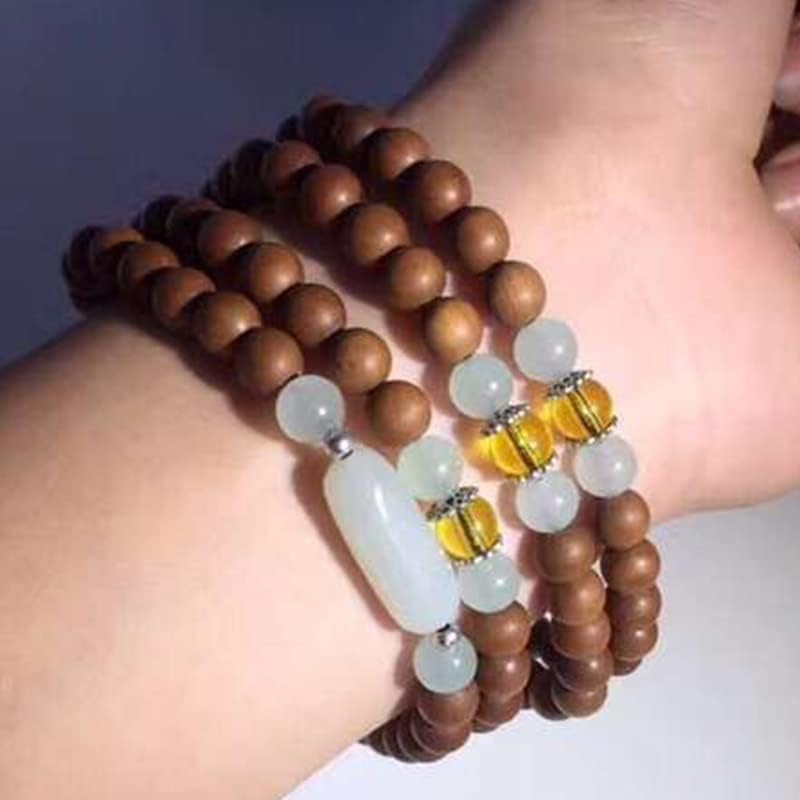 Mascot Wooden Crafts Wood Carving Art Wood Decoration Artwork 老山檀香DIY佛珠手串手链 多种规格多种款式油润手颗味馨香送礼款(DIY紫蝶轩)