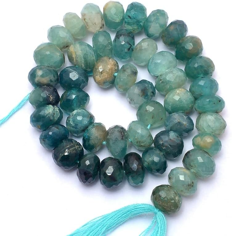 13 inch Strand of Natural gem Grandidierite, 7-8mm rondelle Faceted Beads for DIY Jewelry Making. | Beads_03676, as per photo