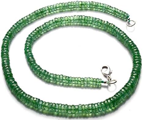 Natural Rare Gemstone Nepal Mint Green Color Kyanite 5 to 6.5MM Faceted Heishi Beads 16