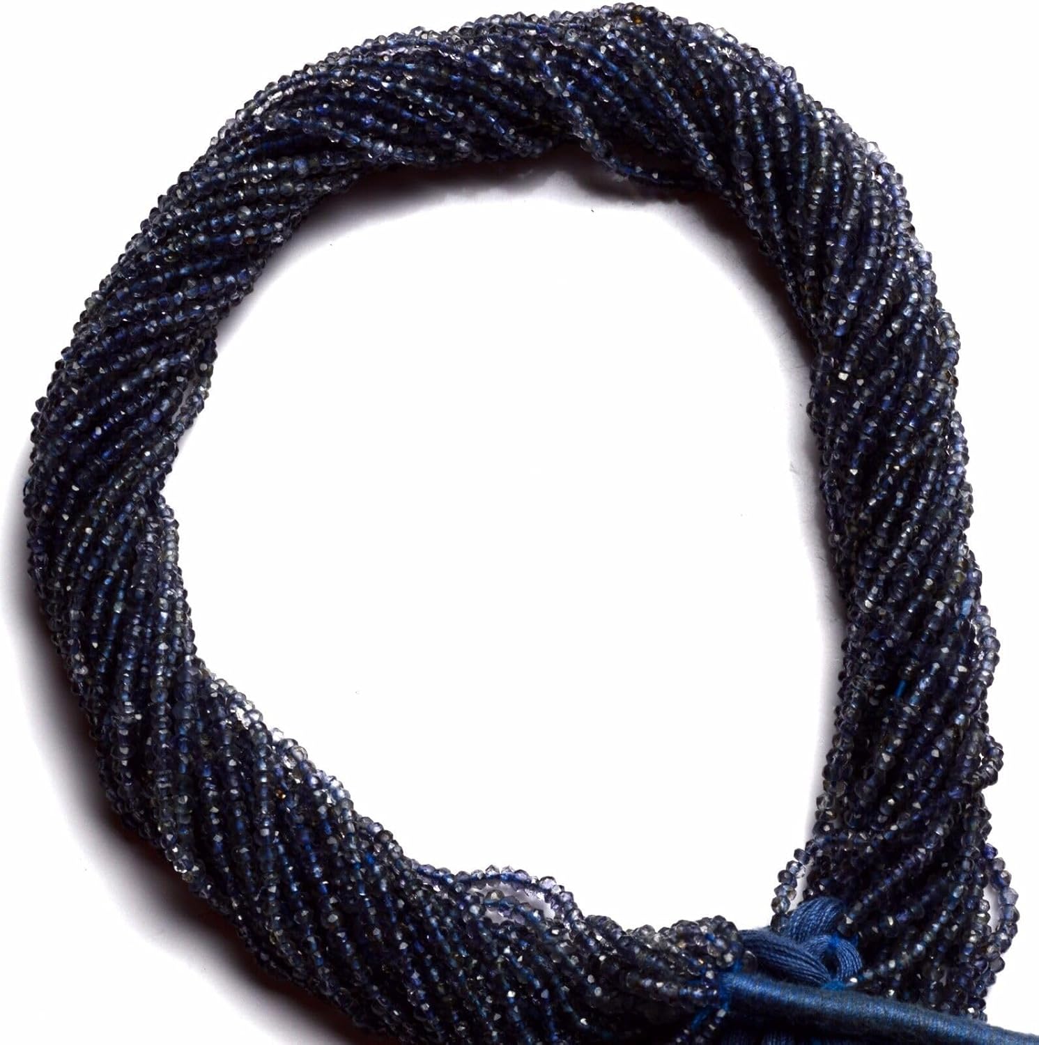 13 inch Strand of Natural gem Iolite, 2.5mm Rondelle Faceted Beads for DIY Jewelry Making. | Beads_04855