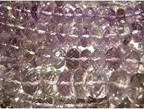 13 inch Strand of gem Pink Amethyst rondelle Faceted Pink Beads for DIY Jewelry Making. Pink Amethyst Beads Strand #Code - BDSSTR-02844