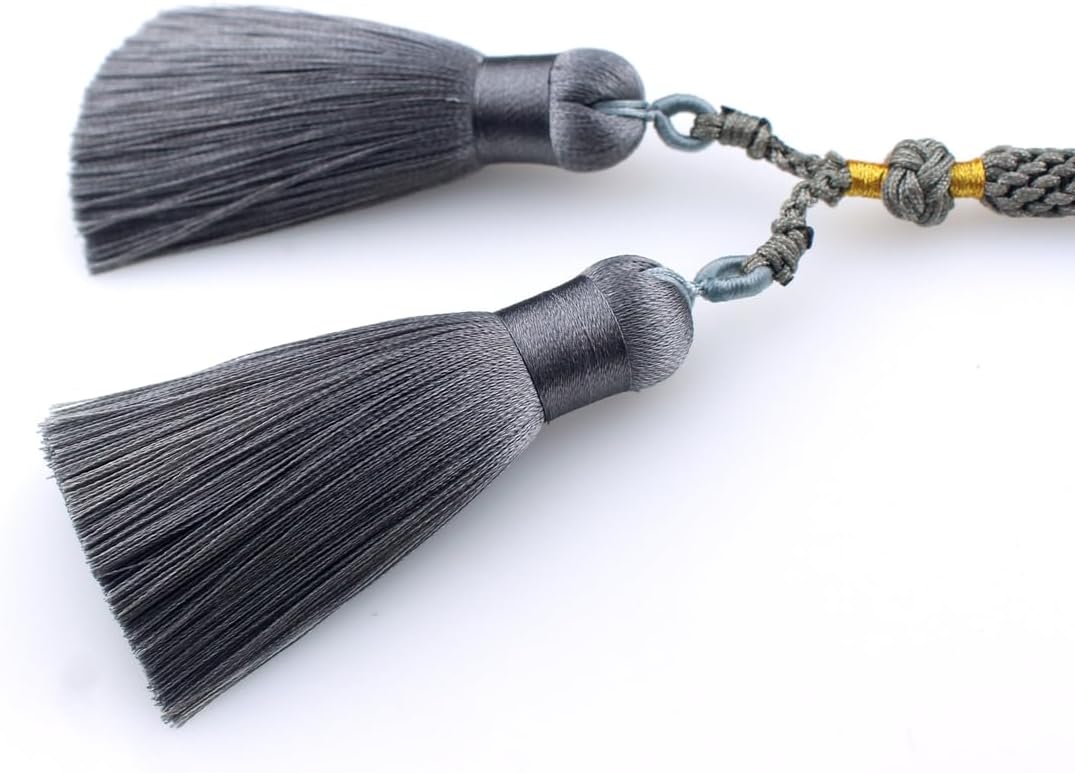 Muslims Islamic Dhikr 33 Tasbeeh Tasbih Prayer Beads, Grey Stone Beads with Tassel