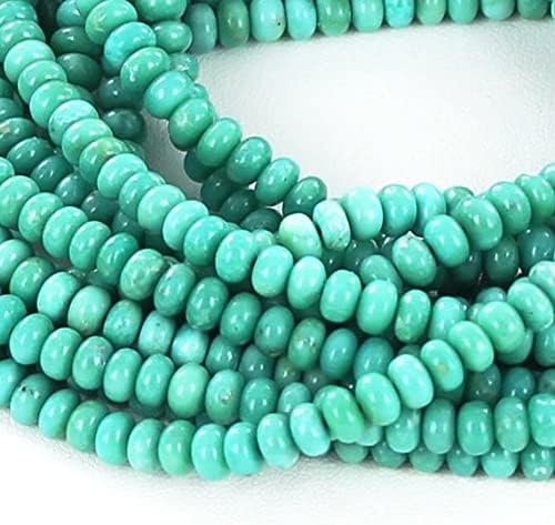 Mexican Turquoise 5mm Rondelle Beads Sea Green Blue 18