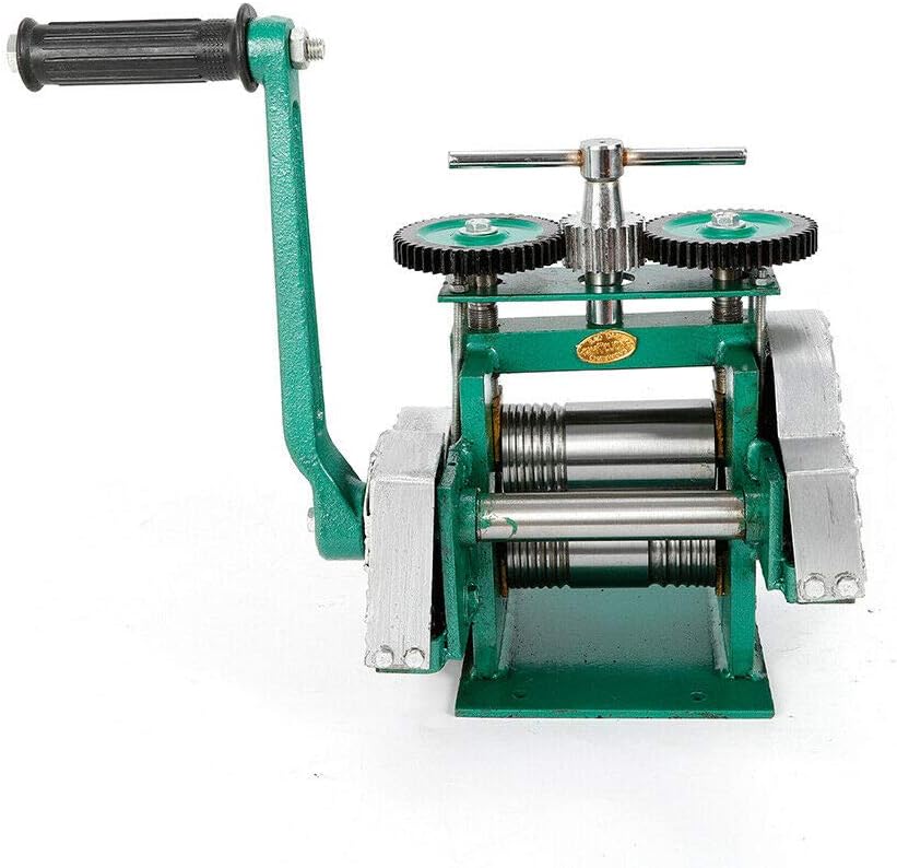 HYYKJ-US Rolling Mill 3.3'' Manual Combination Rolling Mill Machine DIY Jewelry Making Presser Roller Gear Ratio 1:4 Hand Crank Jewelers Jewelry Craft Press Tool