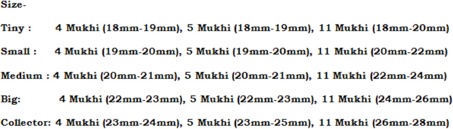 Rudraksha Combination for Hanuman Power 4,5,11 Mukhi Nepal in Silver Mala IGL Lab Certified Original Genuine Beads (Tiny)