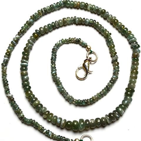 Very Very Rare Natural Gem Alexandrite Chrysoberyl Smooth 3 to 6MM Rondelle Beads Necklace 16