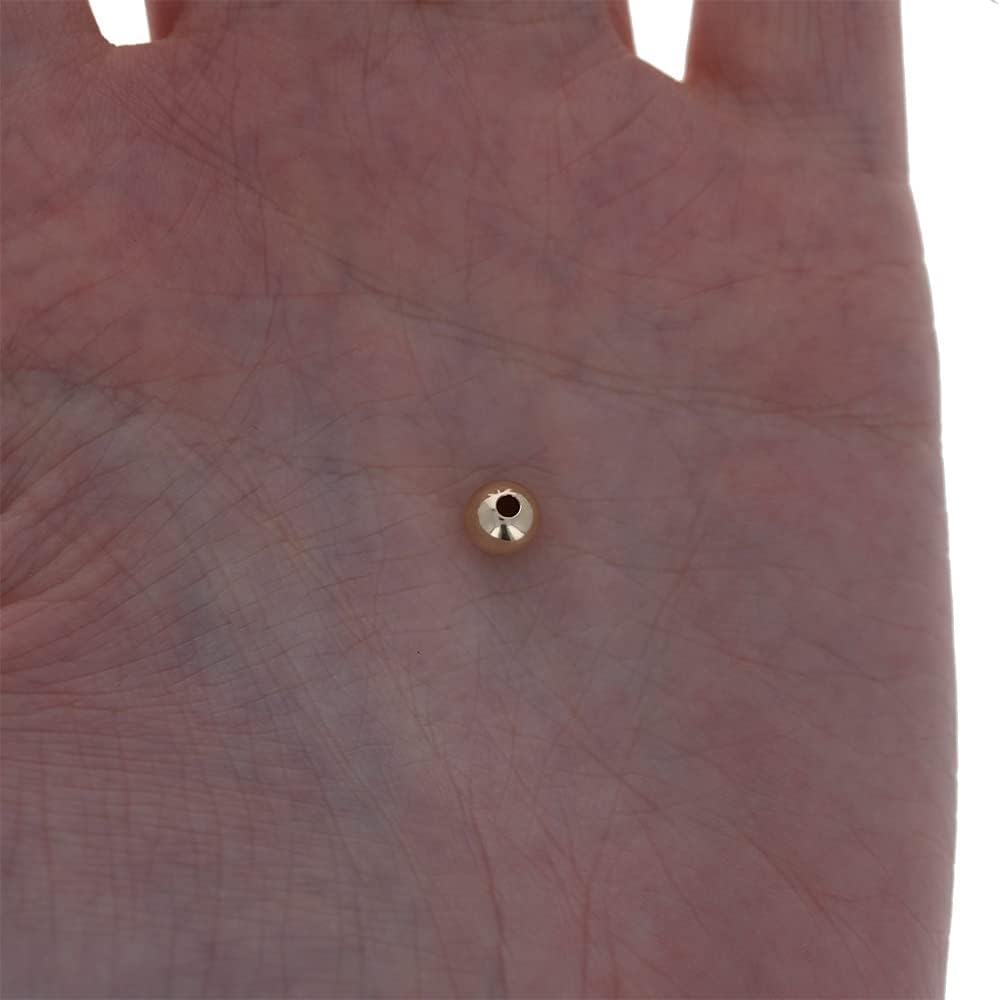 6mm Gold Filled Round Beads, 100 PCS, Seamless Gold Beads