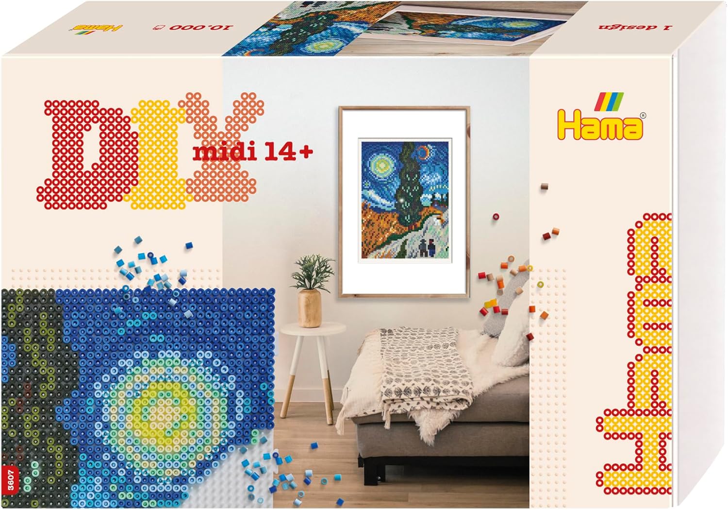 Hama Art 3607 Van Gogh Bead Kit, Blue, Black, Brown, Yellow, Green