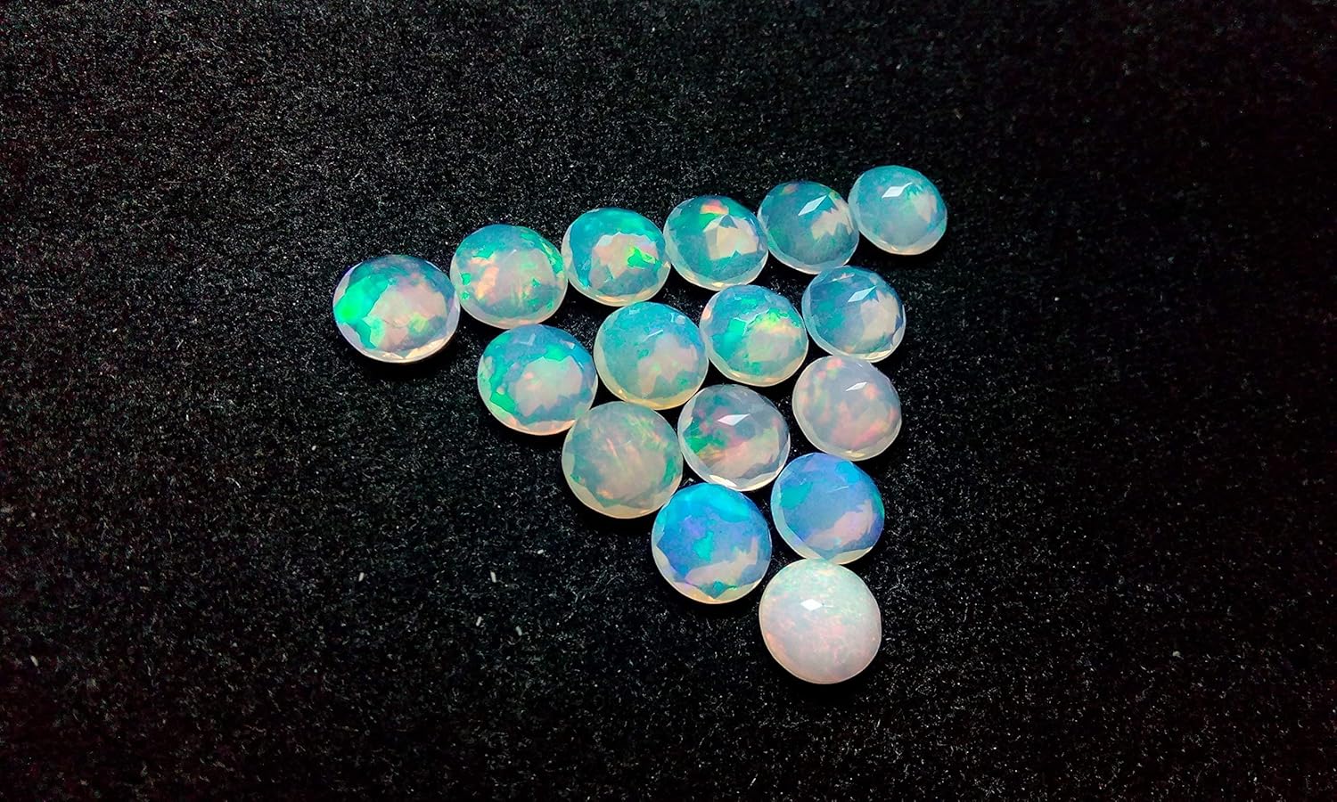 Natural Ethiopian Opal AAA Quality 10mm Faceted Round 5pcs Lot Code-HIGH-34601