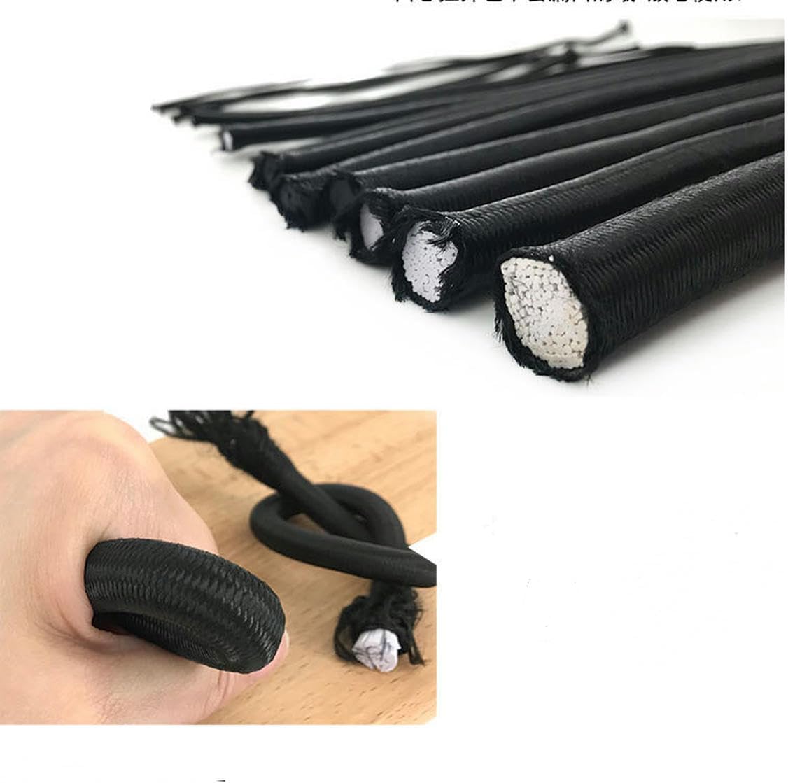 Beading Cords & Threads, 1mm-15mm Stretchy String Cord for DIY Sewing, Elastic Rope Rubber Band Line Accessories, 1 Pcs(White 12mm,5M)